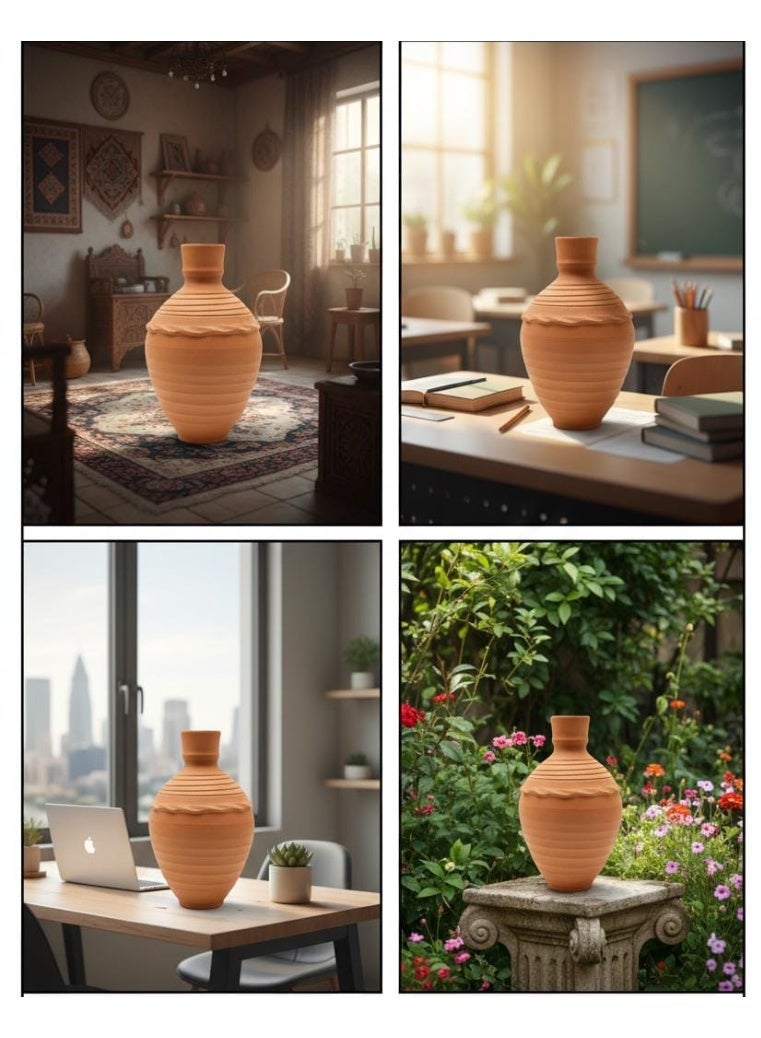 مجموعة من 4 أوانٍ فخارية مصنوعة من طين مكة. - Image 5